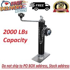 2000lbs Capacity Weld On Pipe Mount Swivel Trailer Jack10-12 To 20-12height