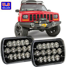 For Jeep Cherokee Xj 1984-2001 Pair 5x7 7x6 Led Headlights Sealed Highlow Beam