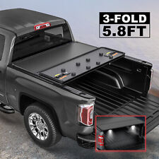 5.8ft Bed Hard Truck Tonneau Cover For 2007-2013 Silverado Sierra 1500 Tri-fold