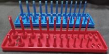Hansen 2 Pc Socket Tray Metric Sae Tool Rack Holders 14 Redblue Usa