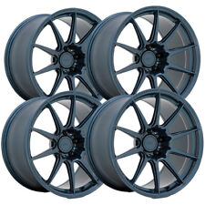 Set Of 4 Tsw Kemora 18x8.5 5x120 35mm Blue Wheels Rims 18 Inch