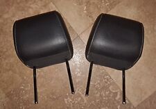 2010-2014 Ford Mustang Front Leather Head Rest Set Of 2 Black 2011 2012 2013