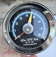 Rare 1970 Sun Super Tach Model Sst-806 Tachometer 8000 Rpm 8k Six Cylinder 12v