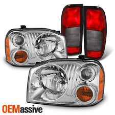 For 2001-2004 Nissan Frontier Oe Style Headlights Tail Light Red Housing Combo