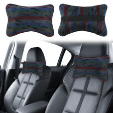 Universal Jdm Recaro Style Neck Headrest Pillow Fabric Racing Seat Material 2pcs