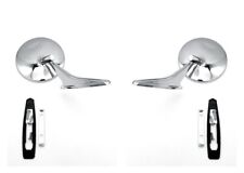 Pair Chrome Bowtie Rear View Side Mirrors For 1966-1968 Chevy Chevelle More