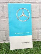 1960s Mercedes-benz Original Production Program Sales Brochure