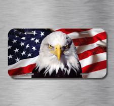 Bald Eagle American Flag Liberty Patriot Usa Free License Plate Front Auto Tag