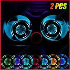 2x Cup Pad Car Accessories Led Light Cover Interior Decoration Lamp 7 Colors -us