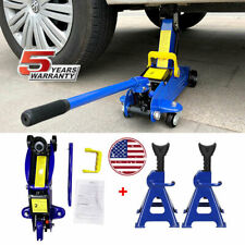 2-3 Ton Low Profile Floor Jack Stand Combo Car Truck Lift Shop Hydraulic Trolley
