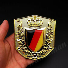 Metal Golden Germany Deutschland Flag Royal Crown Car Front Grille Emblem Badge
