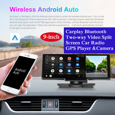 9 Wireless Carplay Two-way Video Split Screen Car Radio Gps Mp5 Player Wcamera