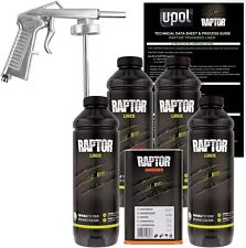 U-pol Raptor Tintable Urethane Spray-on Truck Bed Liner Kit Wfree Spray Gun 4l
