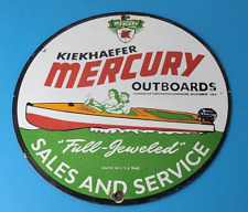 Vintage Mercury Outboards Sign - Porcelain Marine Man Cave Pump Service Sign