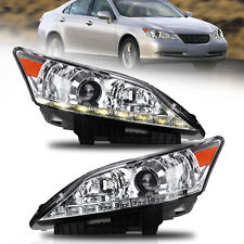 Vland Headlights For Lexus Es350 2010 2011 2012 Chrome Led Drl Front Lamps Set