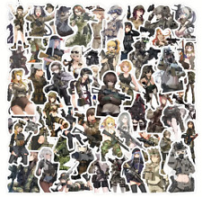 60 Military Anime Women Stickers Sexy Raunchy Army Girls Hot Guns Gun Waifu