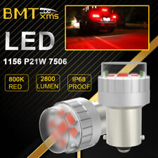 1156 7506 P21w Red Led Brake Stop Tail Light Bulb Error Free For Bmw Audi Lexus