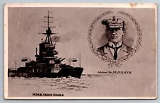 Hms Iron Duke Wwi Uk Battleship Admiral Sir J R Jellicoe Postcard N696