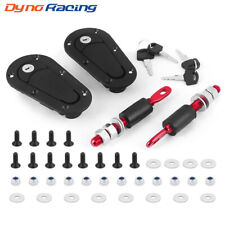 Universal Racing Car Flush Mount Quick Release Hood Latch Pin Key Locking Kit