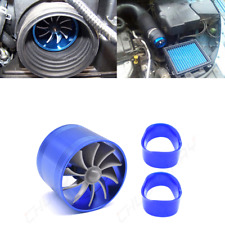 Blue Turbonator Turbo Short Ram Cold Air Intake Fuel Gas Saver Single Fan