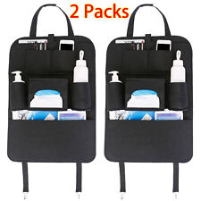 2pcs Car Seat Back Multi-pocket Storage Bag Tidy Organizer Bottle Holder Pouch