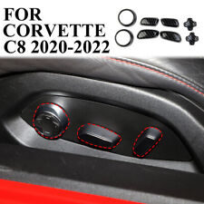 Carbon Fiber Seat Adjust Handle Button Cover Trim Fit For Chevrolet Corvette C8