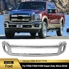 Chrome Steel Front Bumper Face Bar For 2011-2016 Ford F250 F350 F450 Super Duty