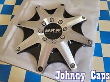 Mkw Wheels M-717bk01. Custom New Black Silver Metal Center Cap 31 Qty. 1