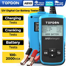 Topdon Ab101 Battery Tester 12v Load Charging System Analyzer 100-2000cca