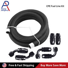 1020ft 4an 6an 8an Nylon Braided Gas Oil Fuel Line Swivel End Fitting Hose Kit