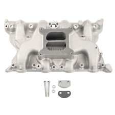 Satin Aluminum Intake Manifold For Small Block Ford Cleveland 351-2v Carb Heads