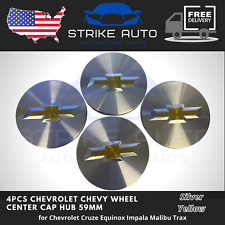 4x Chevy Sparkly Silver Wheel Emblem Center Hub Caps 59mm For Chevrolet 9594156