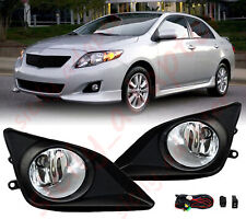 Front Bumper Fog Lights Driving Lamps Wswitch Wire For 2009-2010 Toyota Corolla