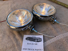 New Pair Of Small Clear Color Vintage Style Driving Lights In 12-volts 