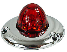 Legendary 1-12 Inch Watermelon Light W Flat Bezel - Red Led Red Glass Lens 1