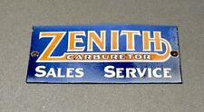 Vintage 12 Zenith Carburetor Sales Service Porcelain Sign Car Gas Oil Truck