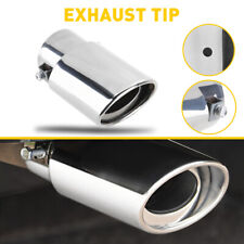 Car Chrome Stainless Steel Rear Bevel Exhaust Pipe Tail Muffler Tip Accessories