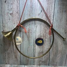 Vintage 21 Decorative Solid Brass Horn With Rope For Hanging Estate Sale Find