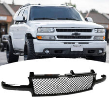 For 1999-2002 Chevy Silverado 2000-2006 Tahoe Suburban Front Gloss Black Grille