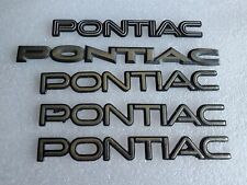 5 Pontiac Oem Chrome Black Plastic Emblem Badge Logo Nameplate Name Plate Vt