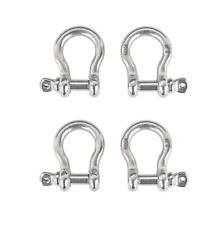4 Pack Marine Bow Shackle 5mm 316 Stainless Steel 304 Dring Boat Sail Rigging