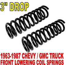 1963-1987 Chevy Gmc C10 3 Front Drop Coils Lowering Springs 3 Inch Brand New