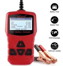 Nexas 12v Battery Load Tester Charging System Analyzer 100-1000 Cca Agm Gel