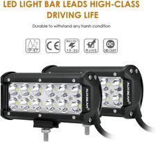 Auxbeam 2pcs 7inch Led Work Light Bar Spot Bumper Fog Lamps Offroad Driving 6