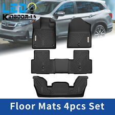 4pcs Floor Mat For 2023-2024 Honda Pilot Tpe All Weather 3d Car Anti-slip Liners