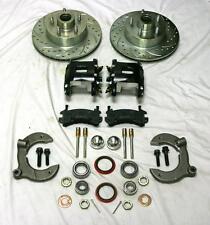 Mustang Ii Front Disc Brake Kit Black Wilwood Calipers Slotted Chevy No Spindles