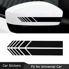 2x Black Rearview Mirror Decoration Racing Sticker Stripe Decal Car Accessories