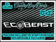 Ecobeast Turbo Vinyl Decal Sticker Eco Turbo Boost Beast Truck Car Race