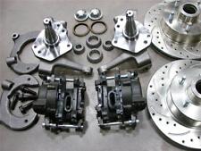 Mustang Ii Front 11 Drilled Slotted Chevy Rotors Disc Brake Kit 2 Drop Spindle