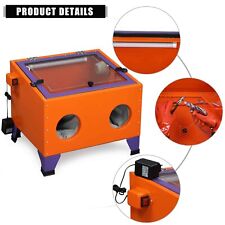 Portable Benchtop Sand Blaster Cabinet Kit 25 Gallon Sandblasting Cabinet 80psi